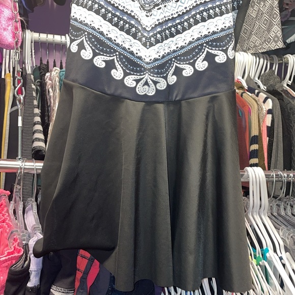 Elegant mini event performance dress black and glitter size Small lace athletic - Picture 3 of 6